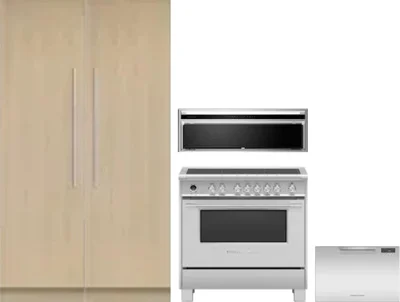 5 Piece Package Includes Refrigerator, Freezer, Range, Hood And Dishwasher